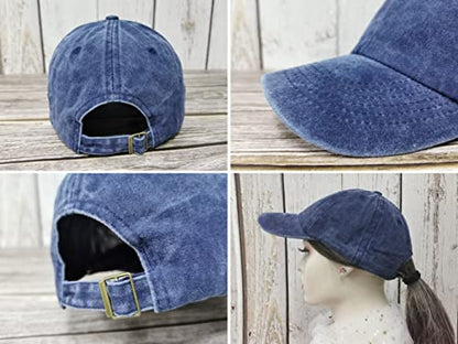 Embroidered Baseball Caps for Men and Women - color: Anchor (Washed Navy Blue)