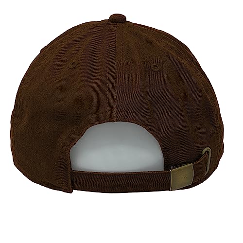 Glory Max 100% Cotton Baseball Cap Classic Plain Low Profile Golf Dad Hat Buckle Adjustable - color: Coffee