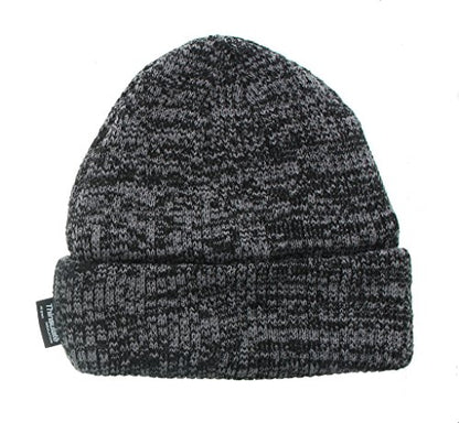 Milani Thinsulate 40 Gram Windchill Insulated Winter Cold Weather Beanie Skull Cap - color: Black/Light Gray