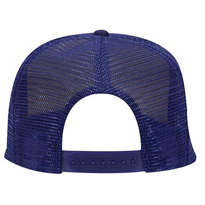 OTTO Polyester Foam Front 5 Panel High Crown Mesh Back Trucker Hat - color: Purple