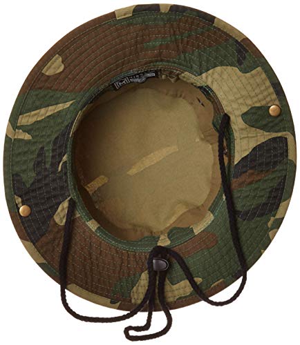 Newhattan Boonie Safari Bucket Hat Foldable Military Style Cap - color: Camo, size: Large-X-Large