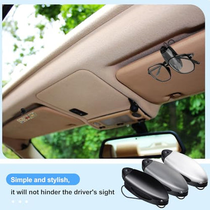 Frienda 5 Pcs Car Sun Visor Clip Sunglasses Holder,Black,Gray, Silver - color: Black, Gray, Silver
