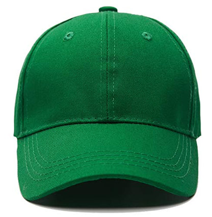 Edoneery Kids Baseball Hat, Adjustable Cotton Cap - color: Green, style: 3-8 Years