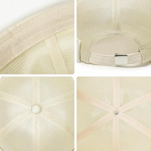 Mens Mesh Brimless Cap with No Brim, Summer Docker Cap Beanie Hat Flip Sailor Skullcap Breathable - color: Beige 2