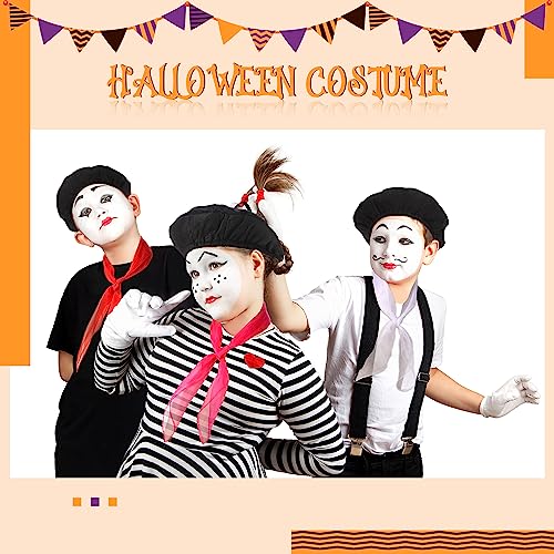 Xaatren 40 Pcs French Berets Scarves Bulk Halloween Costume - color: Neon Colors