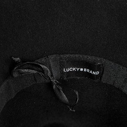 Lucky Brand Womens Ranger Hat | Wide Brim | Felt | Rancher | Americana | Western Inspired | Classic | Fashion | Cowboy - color: Ranger W/ Band - Black