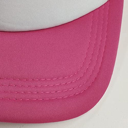 12 Pack Sublimation Hats for Men Blank Trucker Hats Bulk Snapback Mesh Women Baseball Caps DIY Custom 18 Colors - color: Rose Red and White