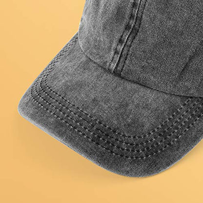 MEINICY 3 Packs Washed-Cotton Plain Baseball Cap, Adjustable Dad Hat - color: Black+gray+od Green