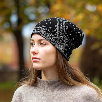 Tergy 4/10/12 Pieces Unisex Beanie Hats for Men Women Slouchy Beanie Hip-Hop Caps Lighweight Soft Skull Caps for Chemo Sleep - color: 10 Colors