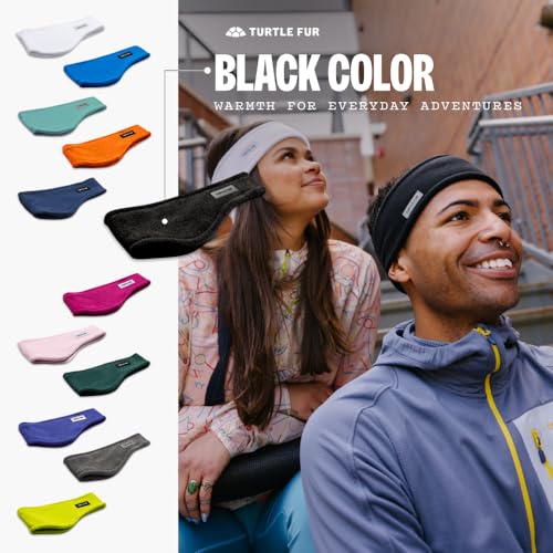 Turtle Fur Bang Band - Warm Headbands for Men and Women - color: Black