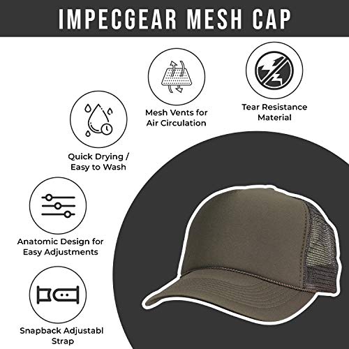 2 Packs Baseball Caps Blank Trucker Hats Summer Mesh Cap (2 FOR Price of 1) - color: Brown