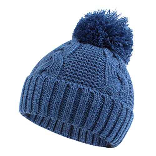 JANGANNSA Winter Knit Baby Hat Twist Warm Beanie for Boy Girl Fall Baby Cap - color: Dodger Blue, size: 0-6 Months