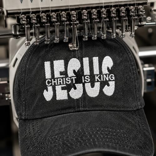 Man of God Husband Dad Embroidered Hat Camping Caps for Women - color: Christ is King Christian Jesus Faiths God 31