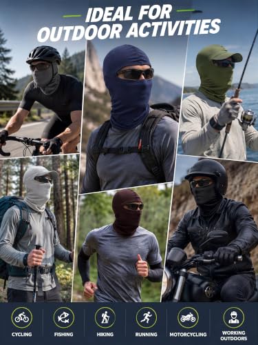 SATINIOR 6 Pcs Ski Balaclava Men Full Face Cover Mask - color: Dark
