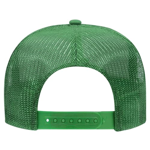 OTTO Cap 5 Panel High Crown Foam Front Mesh Back Trucker Hat, One Size - color: 005 - Kelly