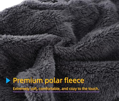Connectyle Balaclava Hood Winter Hat for Men & Women Windproof One-Piece Fleece Hooded Scarf Ski Mask Cold Weather Hat - color: Dark Grey