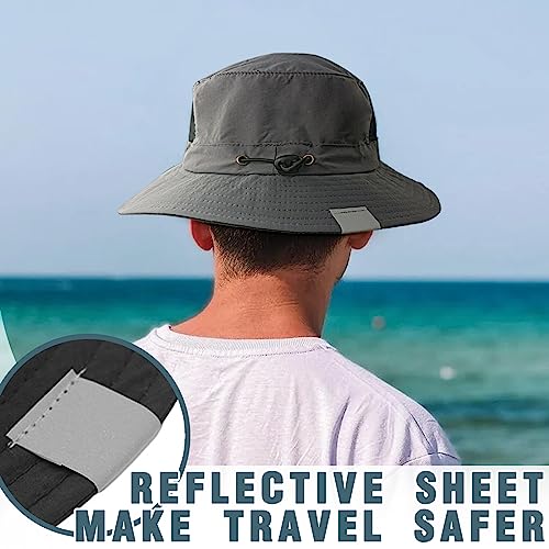 Seektop Surf Bucket Hat with UPF 50+ UV Protection, Waterproof Surfing Hat - color: Dark Gray