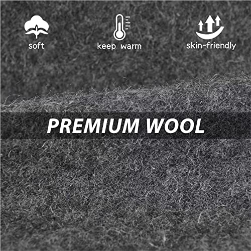 GADIEMKENSD Winter Bucket Hat - Premium Wool, Packable, Plain Colors, Unisex Warm Hat - color: Dark Gray, size: Medium