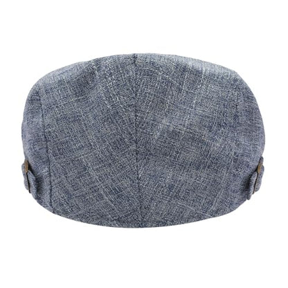 ZLYC 남성용 여름 플랫 캡 Scally Ivy Gatsby Newsboy Beret Driver Cabbie 사냥 모자 - color: 플레인 블루