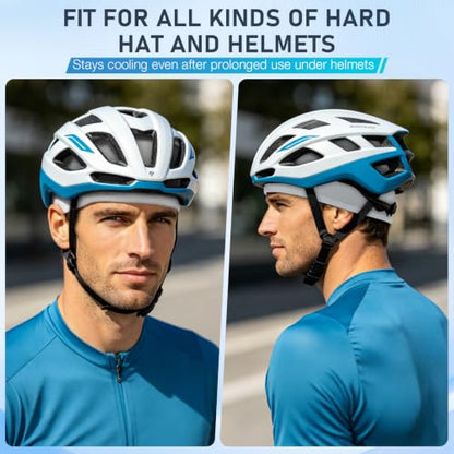 3PCS Cooling Skull Cap, Breathable Mesh Skull Caps for Men, Lightweight Head Cap Cycling Helmet Liner - color: 3 Dark Grey