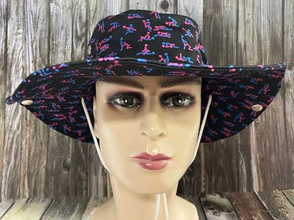 Funny Sun Hat for Men Women Wide Brim Bucket Hat Hiking Boonie Hat Summer Beach Fishing Caps - color: Love Pose