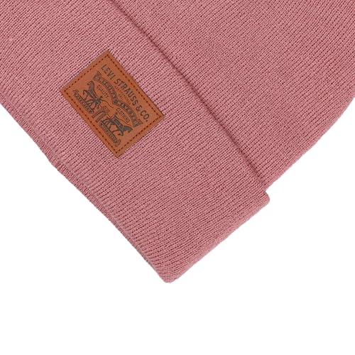 Levi's Mens All-Season Hero Beanie Soft Knit Cuffed Winter Hat, Warm & Comfortable Everyday Style - color: Pink