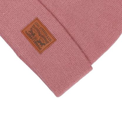 Levi's Mens All-Season Hero Beanie Soft Knit Cuffed Winter Hat, Warm & Comfortable Everyday Style - color: Pink