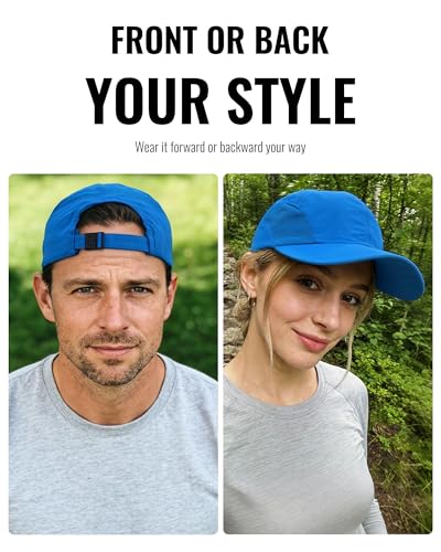 CLAPE Outdoor Sun Visor Hats Lightweight Waterproof Breathable Sports Hat UPF50+ Ultra Thin Cooling Baseball Hats - color: Lake Blue