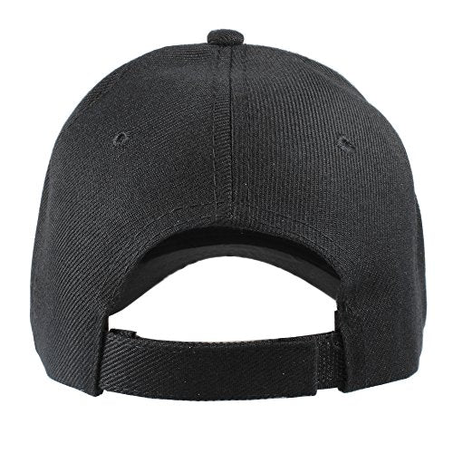 Gelante Plain Baseball Cap Adjustable Back Strap 3 PC - color: Black
