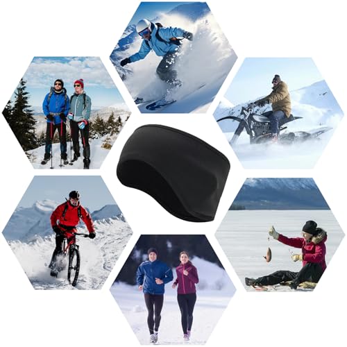 Renil Ear Warmers for Men and Women & Ear Warmers for Cold Weather Headband (Black) - color: Black