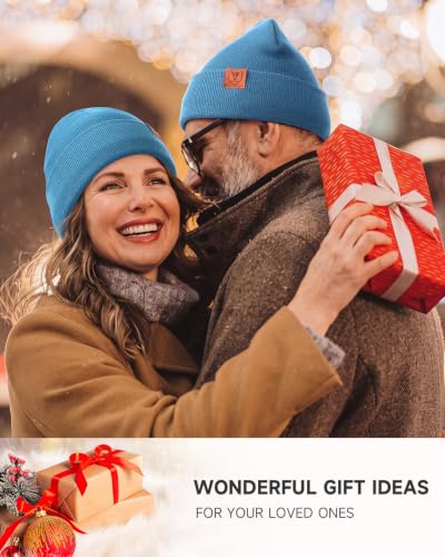 OZERO Mens Winter Hat, Fleece Lined Cuffed Beanie for Men and Women - color: Light Blue