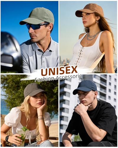 Rosoz Unisex Baseball Cap Vintage UPF 50+ Unstructured Men Women Dad Hat - color: Dark Grey