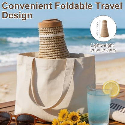 Womens Sun Straw Hat, Summer Beach Sun Hats UPF Straw Hat for Women Beige