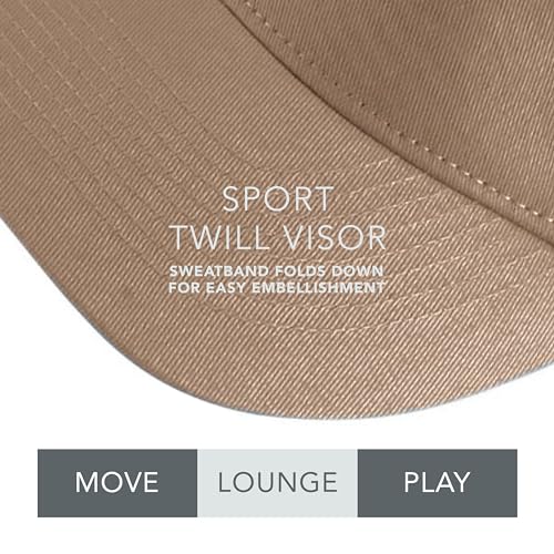 Augusta Sportswear Sport Twill Visor - color: Khaki
