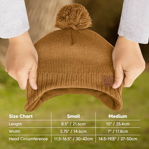 KeaBabies Baby Beanies, Winter Baby Hats for Boys, Girls (Latte, 6-36M) - color: Latte