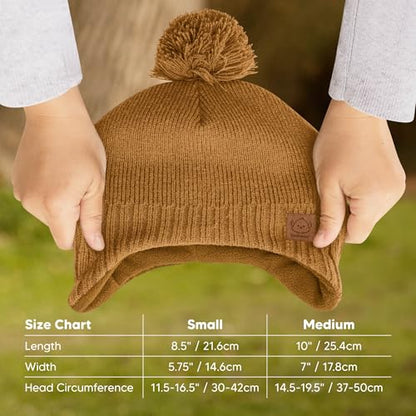 KeaBabies Baby Beanies, Winter Baby Hats for Boys, Girls (Latte, 6-36M) - color: Latte