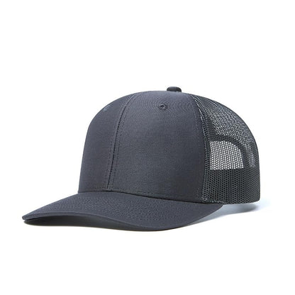 TOPTIE 6-Panel Baseball Cap, Adjustable Snapback Trucker Hat with Mesh - color: Charcoal