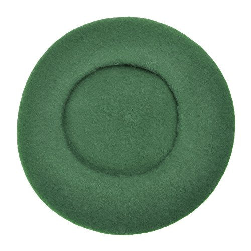 ZLYC Wool French Beret Hat Solid Color Classic Artist Cap for Women - color: Green