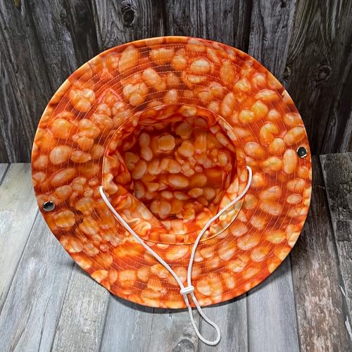 Funny Sun Hat for Men Women Wide Brim Bucket Hat Hiking Boonie Hat Summer Beach Fishing Caps - color: Baked Beans