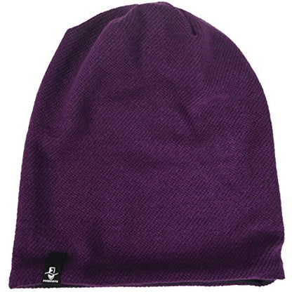 VECRY Mens Slouchy Beanie Knit Skull Cap Long Baggy Hip-hop Winter Summer Hat B305 - color: Purple, size: Large