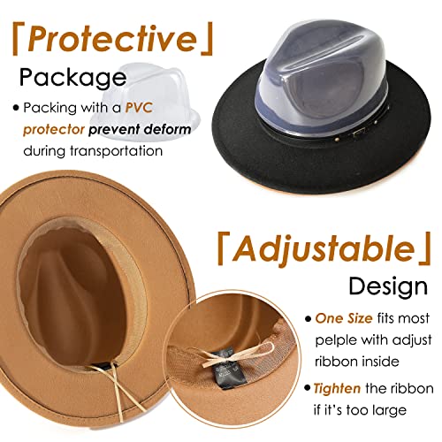 Lisianthus Women Belt Buckle Fedora Hat - color: Camel
