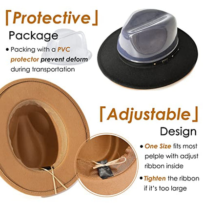 Lisianthus Women Belt Buckle Fedora Hat - color: Camel