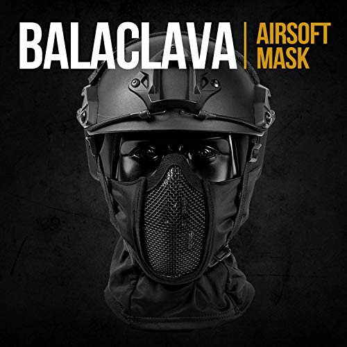 OneTigris Tactical Balaclava Mesh Mask Full Head Airsoft Face Protector - color: Green