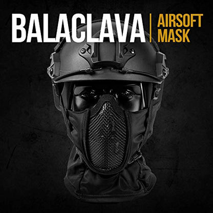 OneTigris Tactical Balaclava Mesh Mask Full Head Airsoft Face Protector - color: Tan