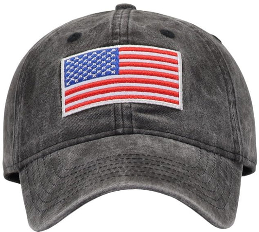 USA Flag Dad Hats, Fits OSFM & XXL Heads, US Patriotic Veterans Army Operator Military Baseball Cap Men Women - color: Black, size: X-Large-XX-Large