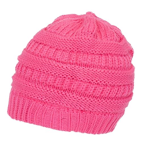 Gravity Threads Knit Soft Stretch Beanie Cap - color: Candy Pink