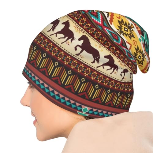 Flower Sugar Skull Beanie Hat Adult Skull Cap Warm Slouchy Knit Hat Headwear Gift for Men Women - color: Color-22