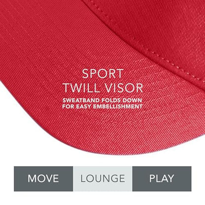 Augusta Sportswear Sport Twill Visor - color: Red