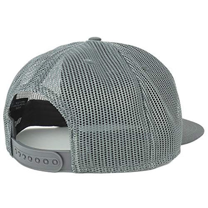 Armycrew Oversize XXL Blank Flatbill Mesh Snapback Cap - color: Charcoal
