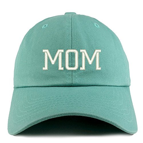 Trendy Apparel Shop Mom Embroidered Low Profile Soft Cotton Dad Hat Cap - color: Mint